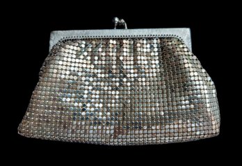 Vintage Signed Whiting & Davis Silver Beaded Mesh Purse