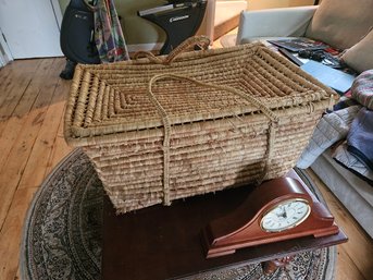 #93 - Giant Wicker 26' X 17' X 14' Storage Basket With Lid And Handles.