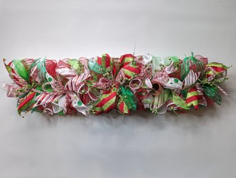 Dazzling Christmas Ribbon Arrangement For Centerpiece Or Mantle