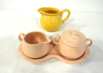 Fiesta Ware Sugar & Creamer Set & Bistro Creamer