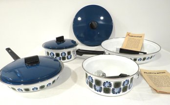 Vintage Austria Email Enamel Pot And Pan Set