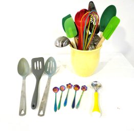 Assorted Kitchen Utensils With Holder