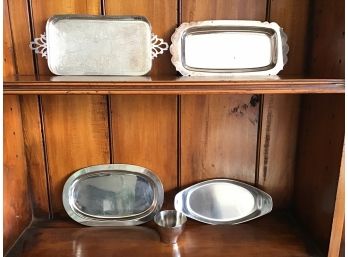 Lot Of Small Serving Dishes For Butter/Cranberry Sauce - Silverplated And Stainless