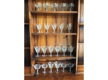 Handblown Waterford Dunmore Glasses - Absolutely Beautiful! ($120 Each!) - 22pcs
