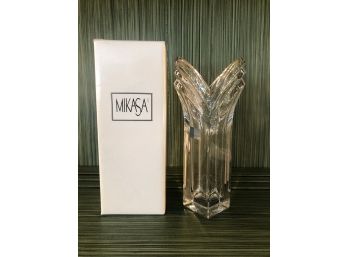 Mikasa Crystal Vase Art Deco Tulip Design