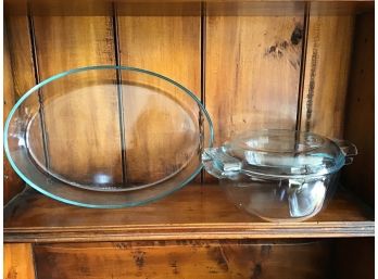 1950/60s Pyrex De Corning France Casserole Dish And Oval Baking Dish