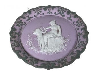 Tri Colored Jasperware Porcelain Dish Lavender