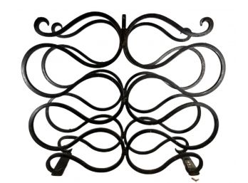 Vintage Wrought Iron Wine Bottle Rack