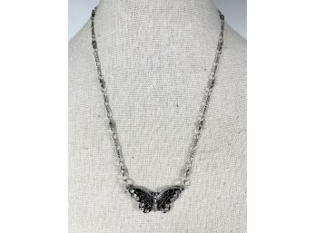 Anne Koplik Designs Silver Necklace W Butterfly