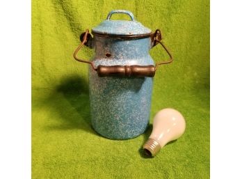 Early Graniteware Pail W/ Cover