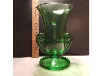 8' Vintage Pedistal Green Vase