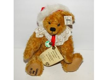 Numbered Hermann Mohair Christmas Teddy Bear # 25 Retail 199.00