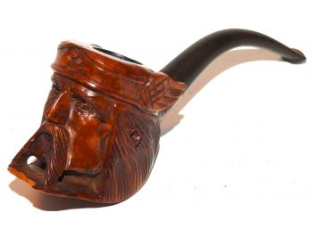 Vintage Wooded Carved Hermes God Pipe