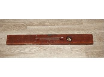 Old Useable 1912 Keystone Toolworks Wood & Brass Level