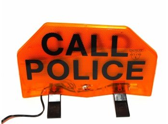 Working Blinking Emergency Call Police Sign For Cars & Trucks