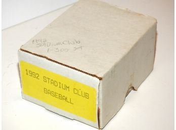 1992 Set Of Topps Stadium Club Baseball Cards