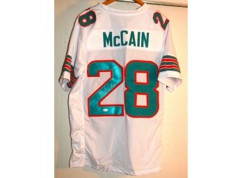 NFL Superstar Signed Bobby McMain Miami Dolphins Football Jersey With JSA COA