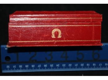 OLD Red Leather Omega Constellation Jewelry Watch Box