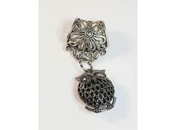 Unique Large Ornate OWL Pendant *