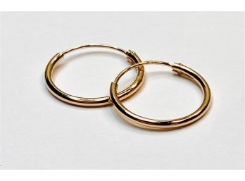 Classic Small Rose Gold Over Sterling Silver Hoop Earrings*