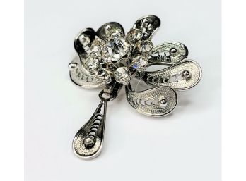 Vintage Unique Sterling Silver VAN DELL Flower Pin/ Brooch*