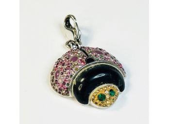 Studded Lady Bug Charm With Key Ring Clasp*