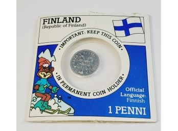 1 Finland Penni Coin Sealed With Info/history*