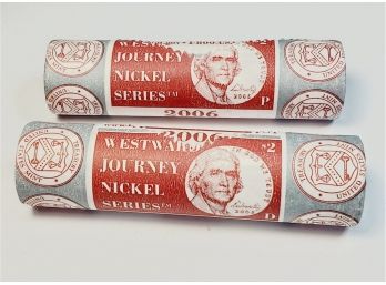 Uncirculated  2006 Westward Journey Nickel Rolls P And D (return To Monticello) In Gov. Box*