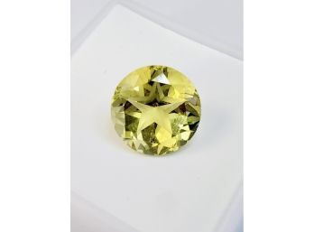 5.5 Carat--- 12mm  Round Lemon Quartz Loose Gemstone