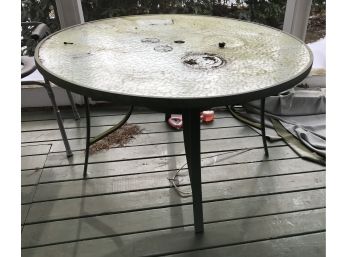 48' Round Glass Top Table