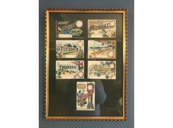 Framed Vintage 'Cards'