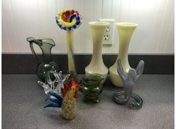 Glass Lot- Including Beautifully Blown Pieces