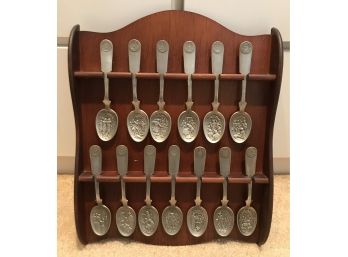 Spoon Rack With 13 Spoons
