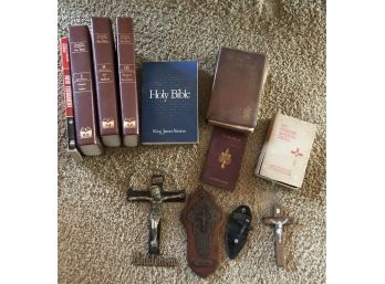 Eight Bibles &  Four Crosses