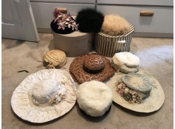 Nine Vintage Hats