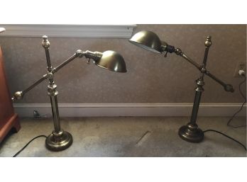 Pair Of Lamps With Adjustable Arms