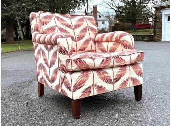 A Vintage Deco Revival Tropical Print Arm Chair - Down Stuffed