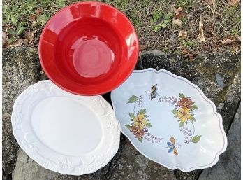 Lovely Large Ceramic Serving Vessels - Pier 1 To Portugal