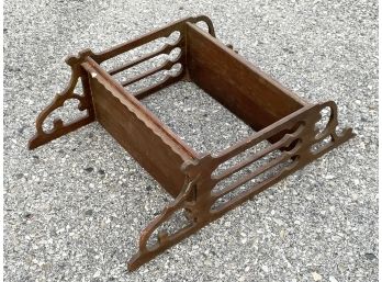 An Antique Scrolled Wood Shelf