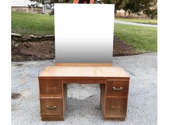 A Mid Century Modern Vanity - With Mirror Top