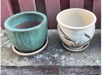 Pair Of Clay Pots
