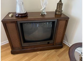 Vintage Television In Cabinet, Perfect For Set Design