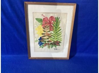 Original Painting, Watercolor, Sign By The Artist And Dated, Framed Under Glass And Matted