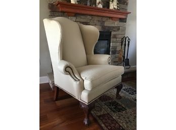 Ethan Allen Chippendale Wing Chair With Nailhead Trim, Ball & Claw  (1 Of 2)