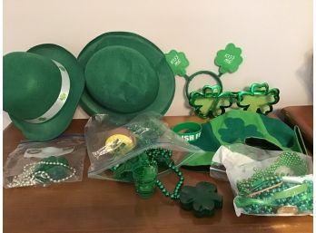 St. Patricks Day Lot - Hats, Oversized Glasses, Beads, Plus