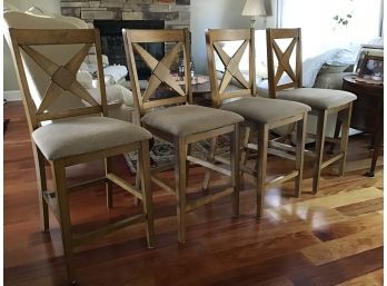 Set Of 4 - Jofran X Back Counter Stools