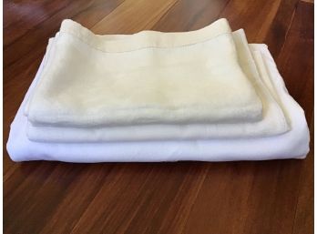 Lot Of 3 White Tablecloths - See Description For Sizes