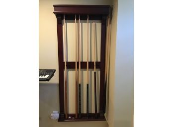 Cue Holder W Cue Sticks - 26.5W