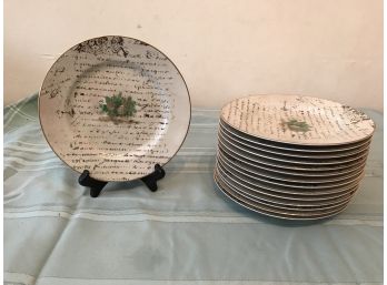 15- 8' Mikasa Fine China 'Love Letters' Plates