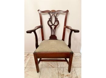 Antique Chippendale Or Chippendale Style Armchair On Casters